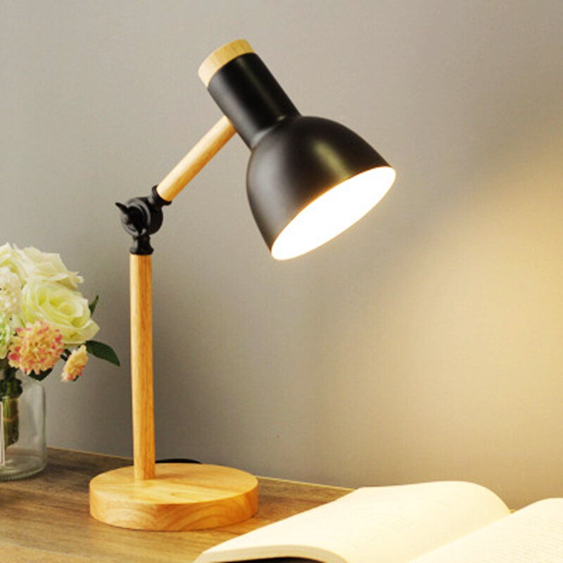 Nordic LED lamp made of wood