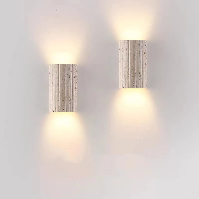 Stoneform | 3D Carved Stone Wall Lamp for Bedrooms & Hallways (1pc)
