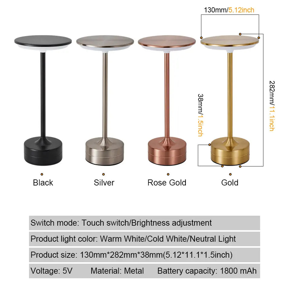 Verro | USB rechargeable led table lamp for bedroom and night reading