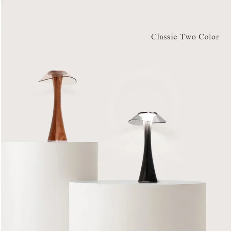 Claria | crystal led touch lamp with usb charging and dimmable lighting