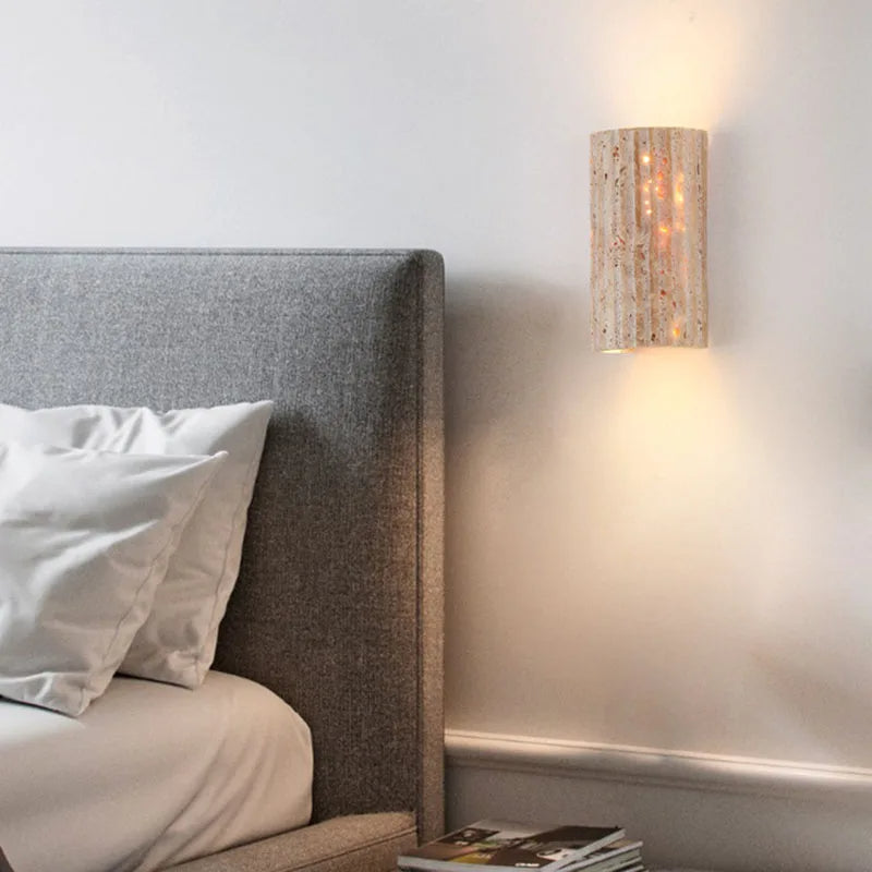 Stoneform | 3D Carved Stone Wall Lamp for Bedrooms & Hallways (1pc)
