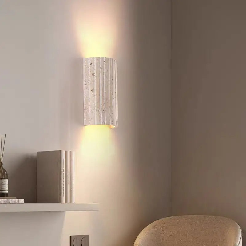Stoneform | 3D Carved Stone Wall Lamp for Bedrooms & Hallways (1pc)