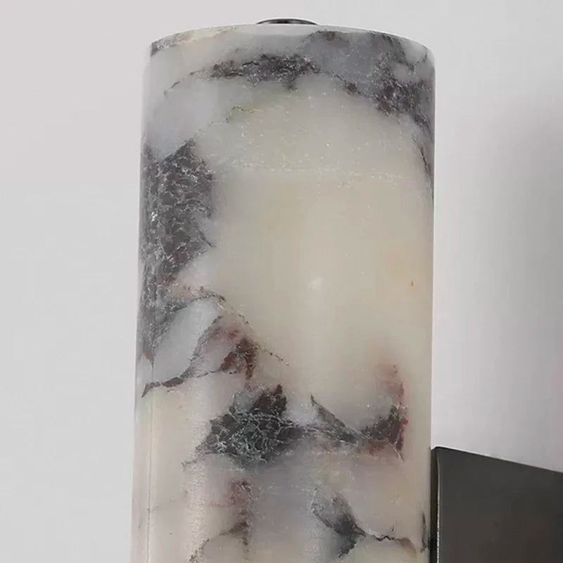 Cilenro | natural marble cylinder wall lamp for bedroom and stairways