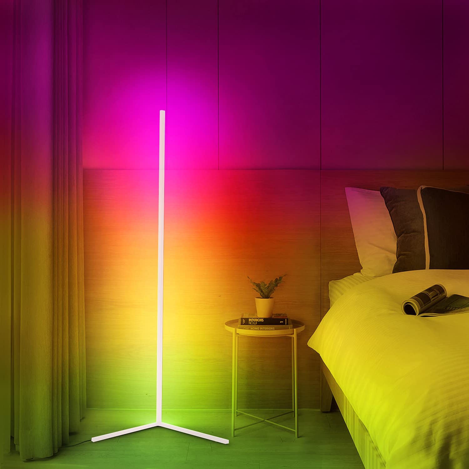 Corner standing lamp