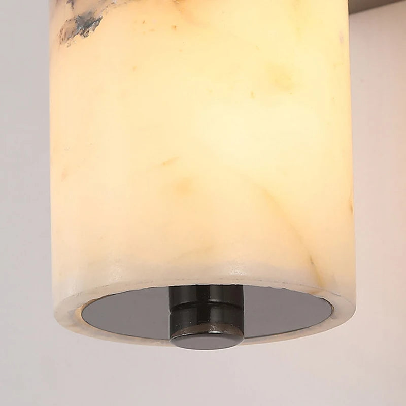 Cilenro | natural marble cylinder wall lamp for bedroom and stairways