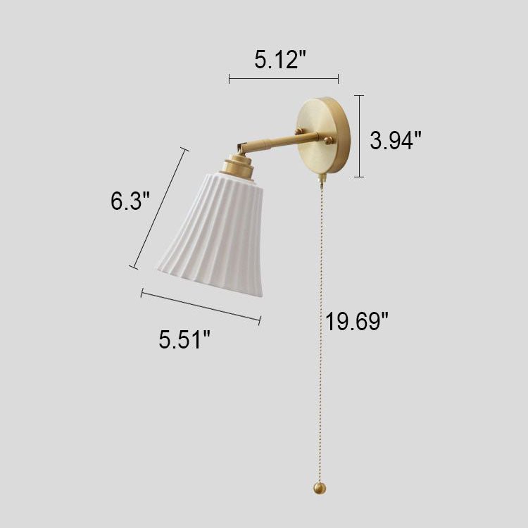AcsádLume | Wall light made of brass and ceramic