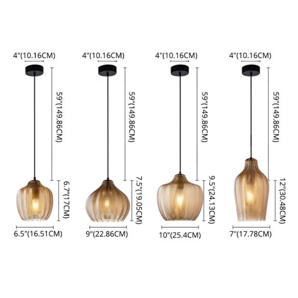 Jasper - Textured Glass Pendant Lights