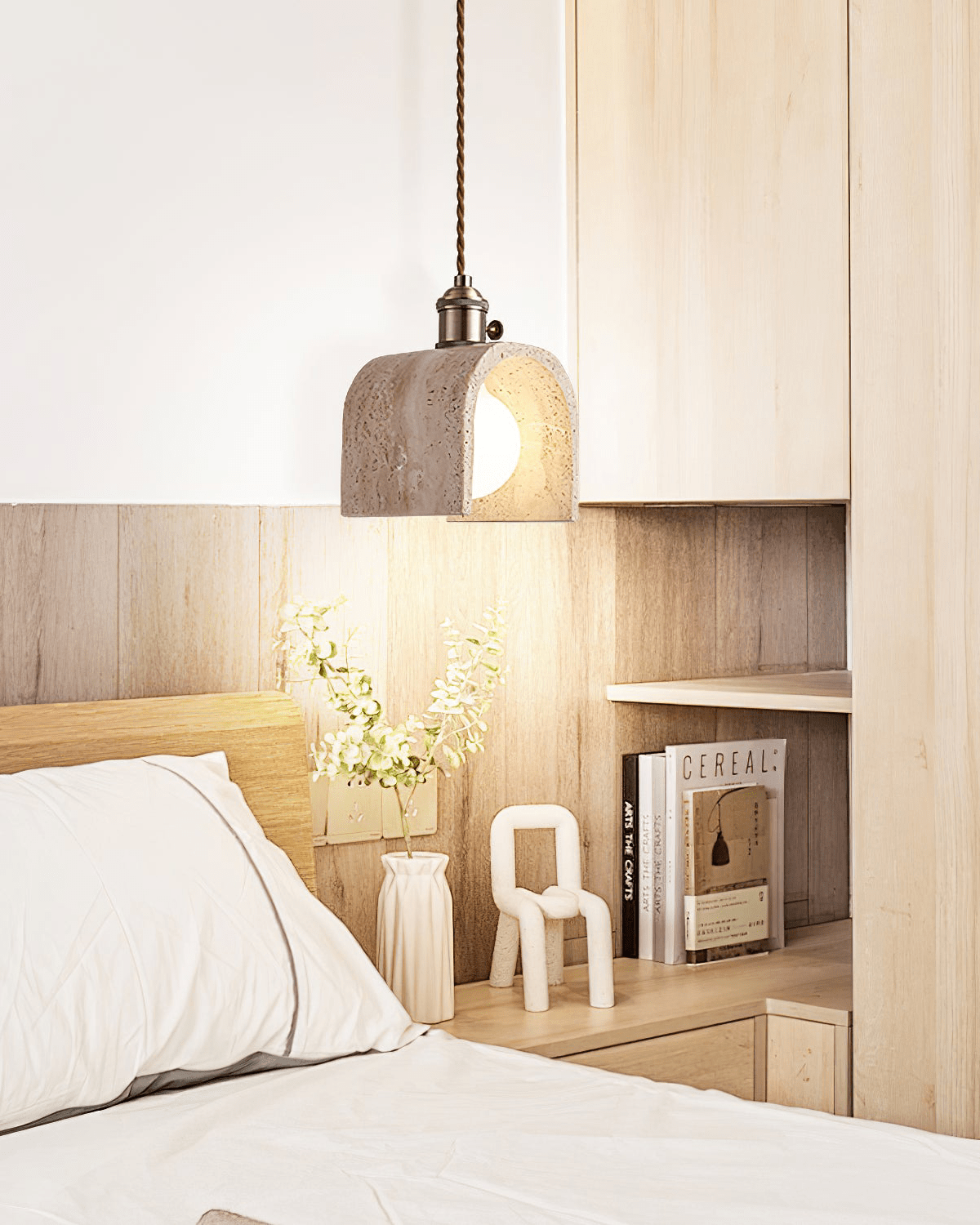 AntoniaVault | Travertine Pendant Light