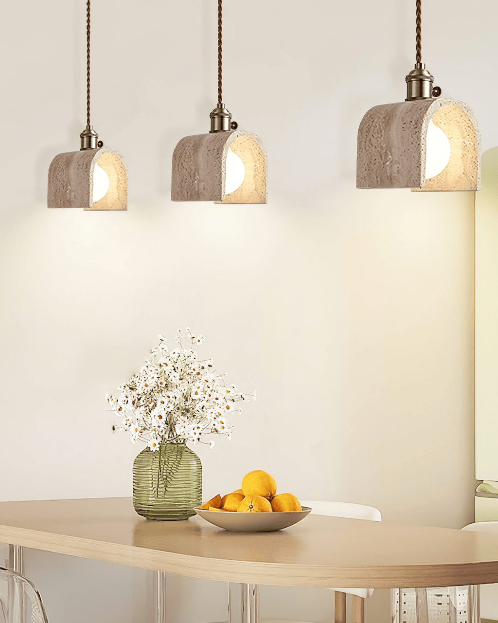 AntoniaVault | Travertine Pendant Light