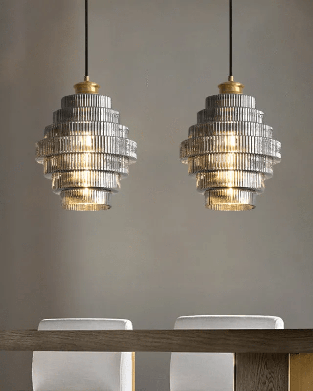 BoldaTier | Layered glass pendant light