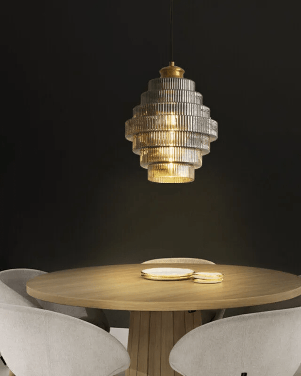 BoldaTier | Layered glass pendant light