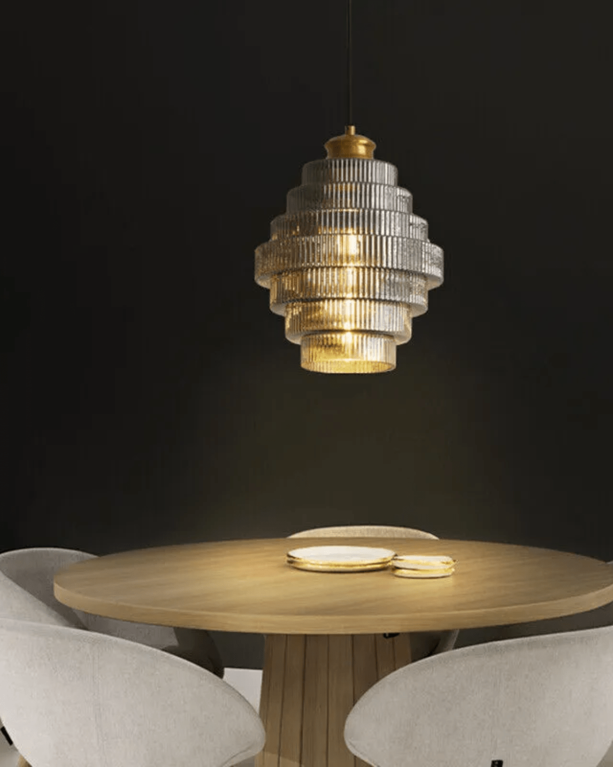 BoldaTier | Layered glass pendant light