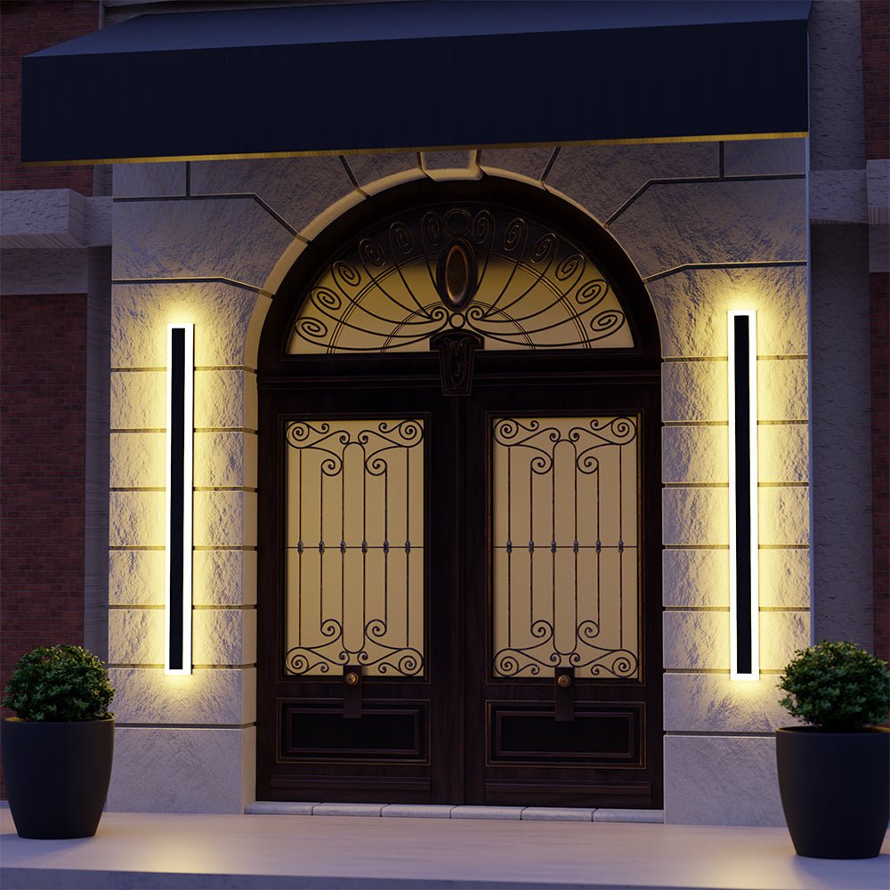 Edgiano | Outdoor wall light made of aluminum and acrylic – IP65, dimmable, modern for outdoors