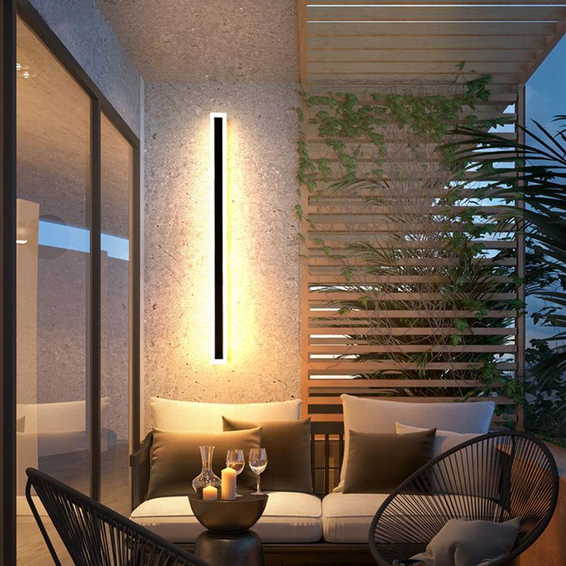 Edgiano | Outdoor wall light made of aluminum and acrylic – IP65, dimmable, modern for outdoors