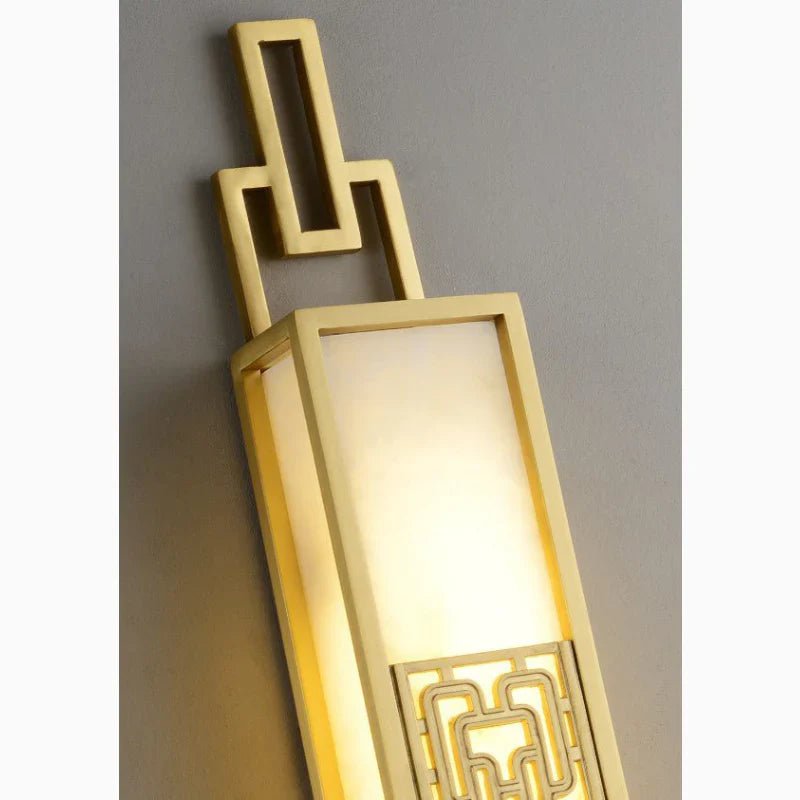 ÉléganceOrient | Chinese wall lamp made of copper and marble