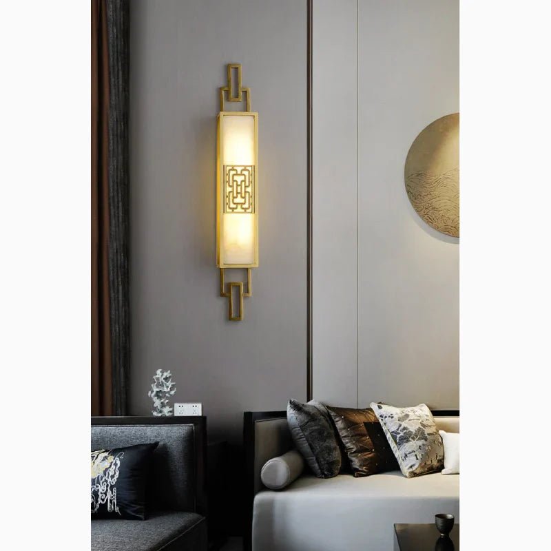 ÉléganceOrient | Chinese wall lamp made of copper and marble