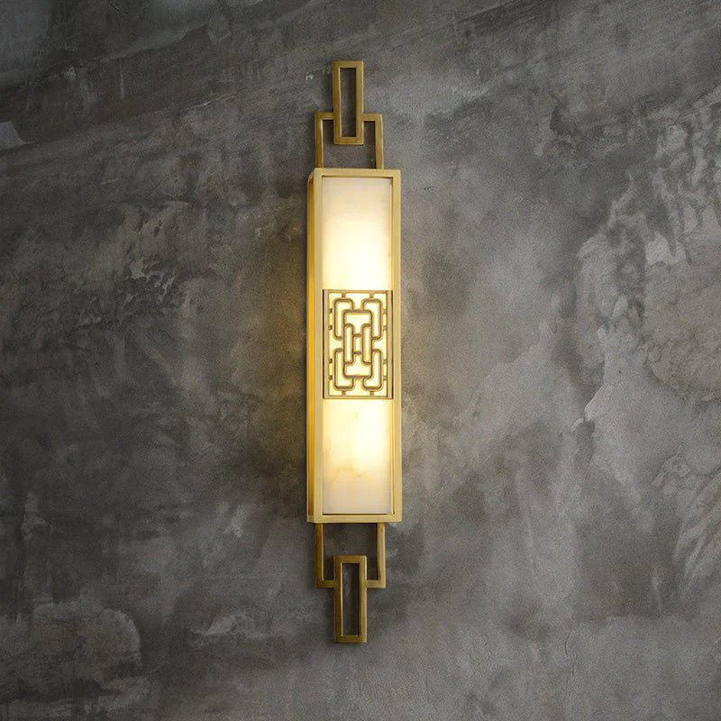 ÉléganceOrient | Chinese wall lamp made of copper and marble