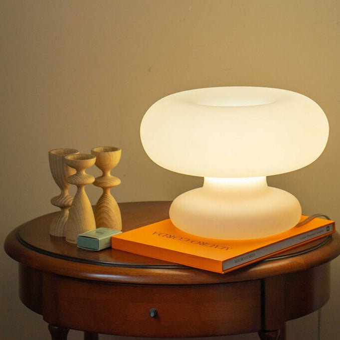 FarkasLuxe | Frosted Glass Mushroom Table Lamp