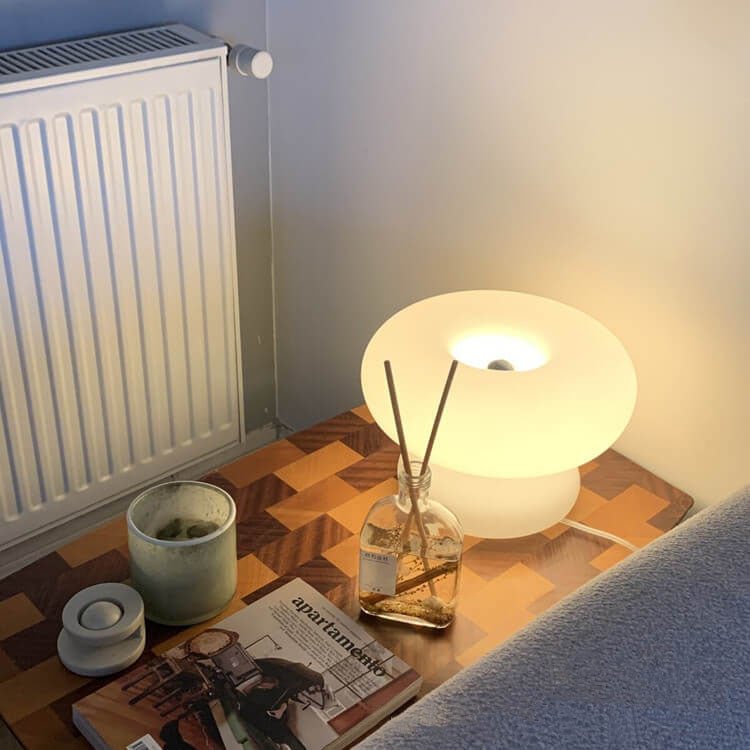 FarkasLuxe | Frosted Glass Mushroom Table Lamp