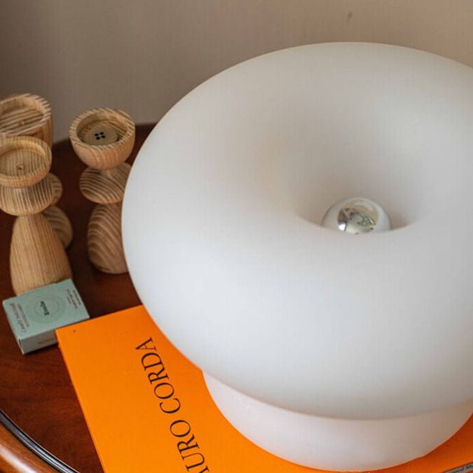 FarkasLuxe | Frosted Glass Mushroom Table Lamp