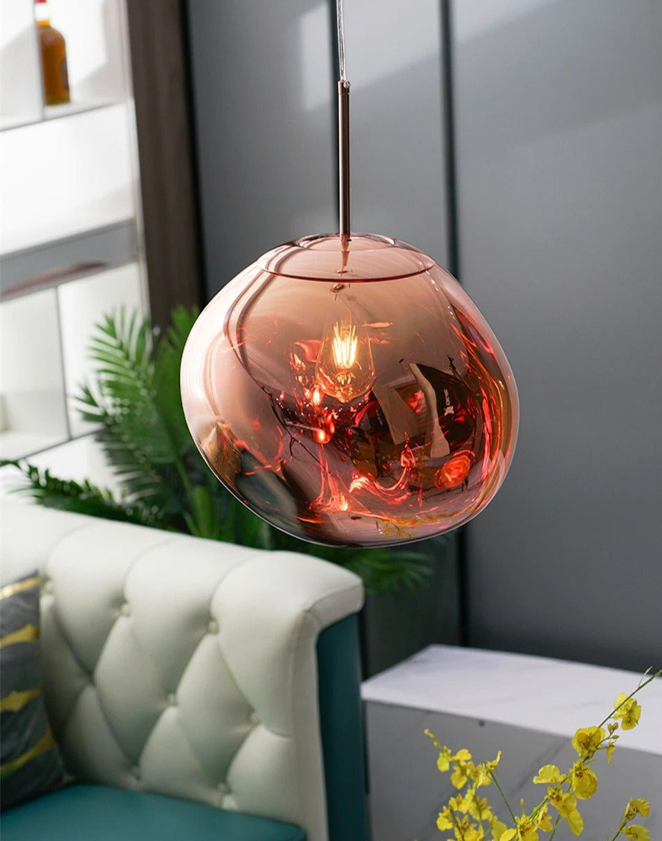 Colorful Warped Pendant Lights