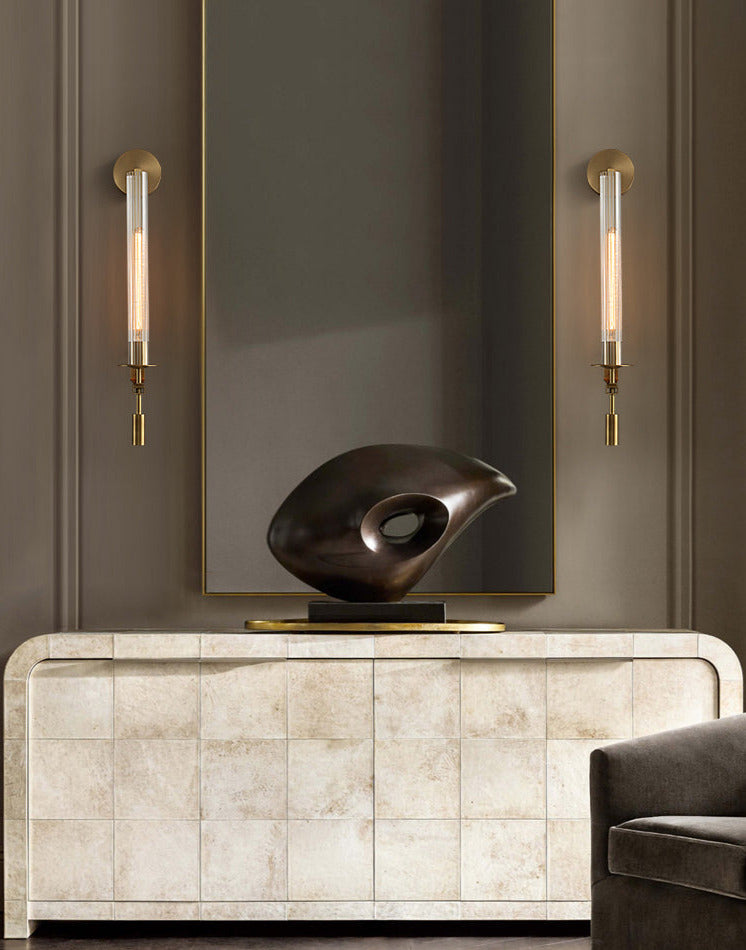 Sarika - Modern Fluted Glass Wall Sconce