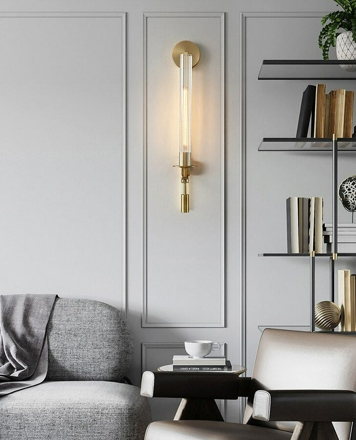 Sarika - Modern Fluted Glass Wall Sconce