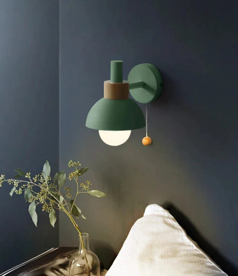 Colorful Nordic Pull Switch Wall Sconce