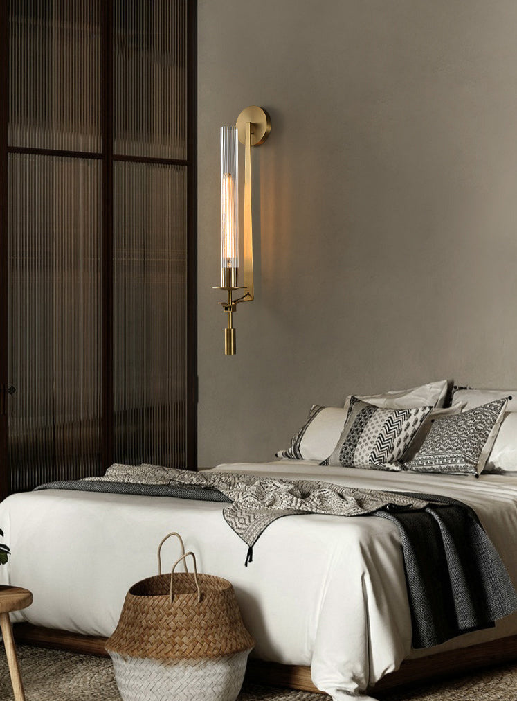 Sarika - Modern Fluted Glass Wall Sconce