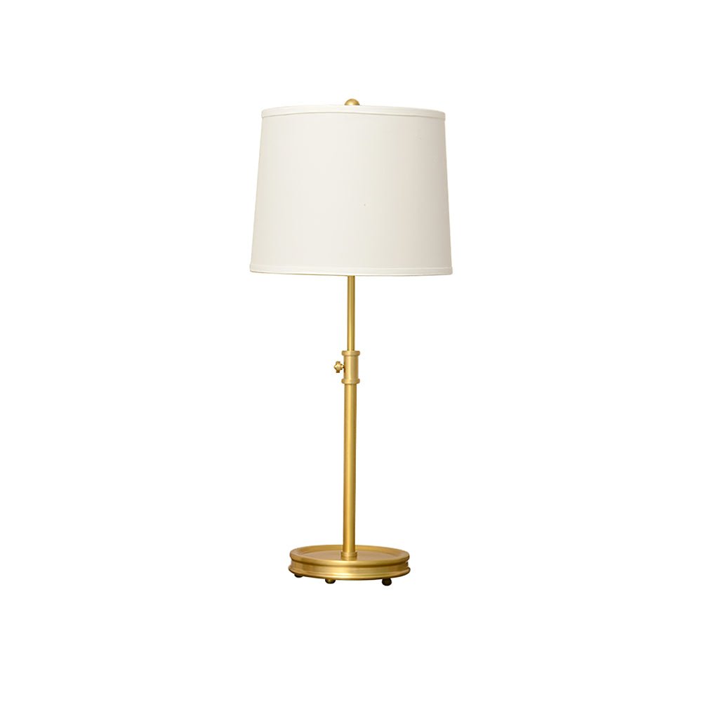 ImperiumLux | Golden table lamp with fabric lampshade