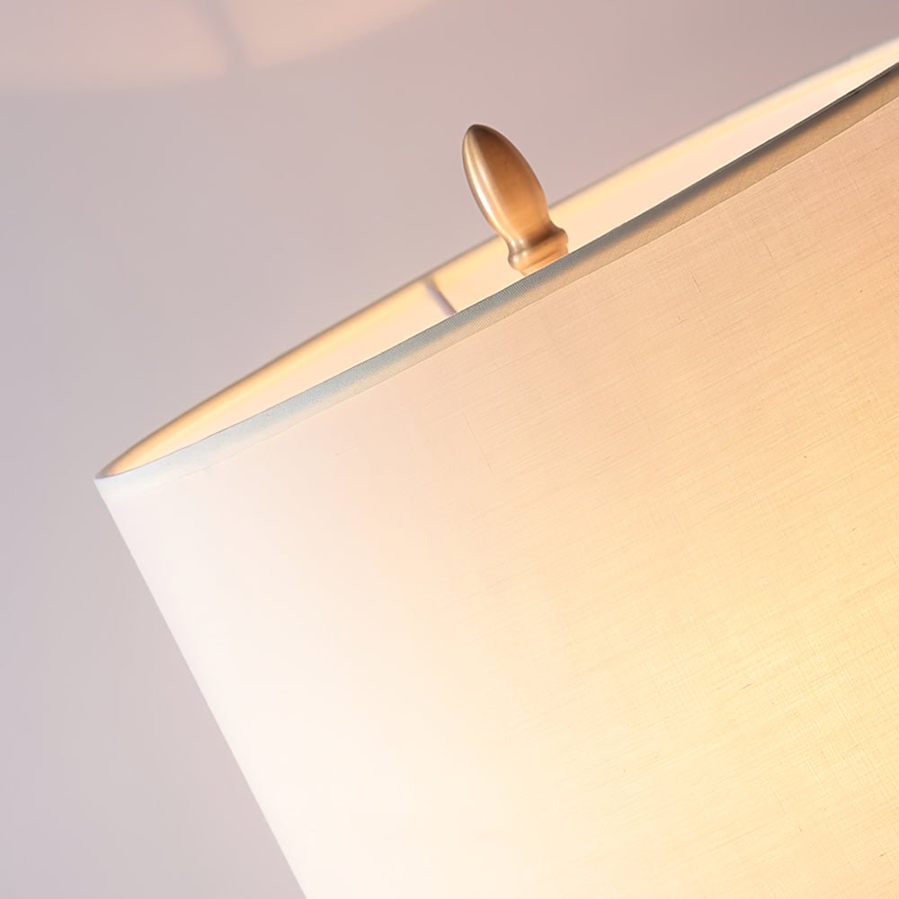 ImperiumLux | Golden table lamp with fabric lampshade