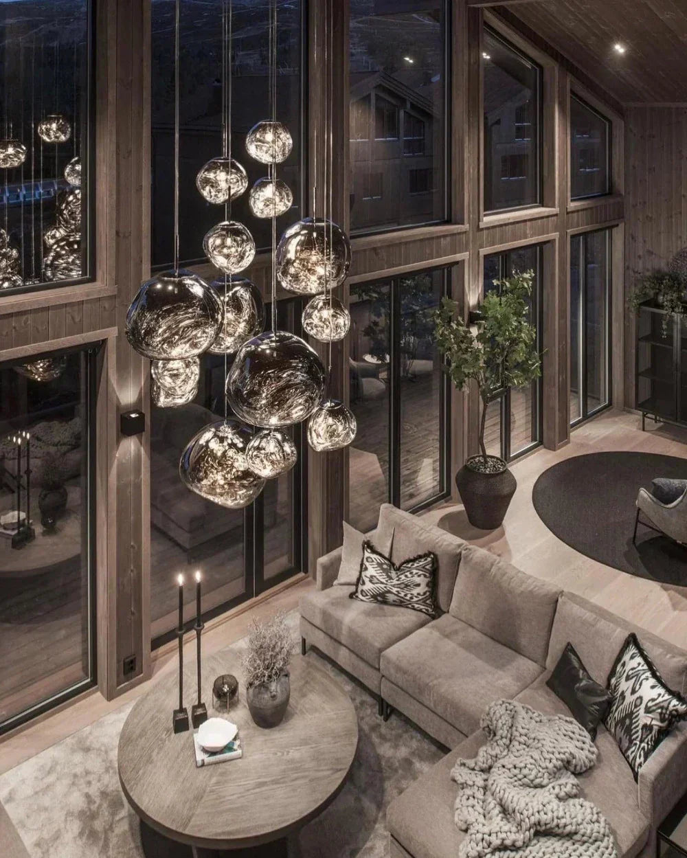Colorful Warped Pendant Lights