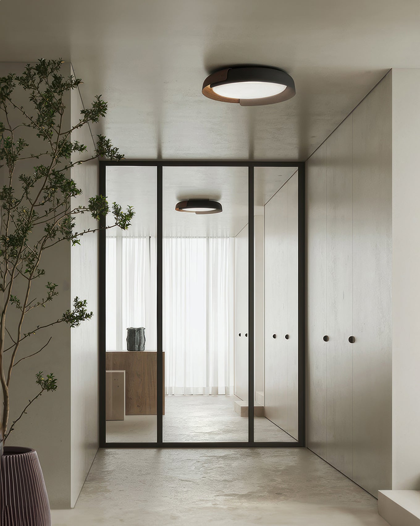 NaturalHorizon | Nordic ceiling light with wood effect