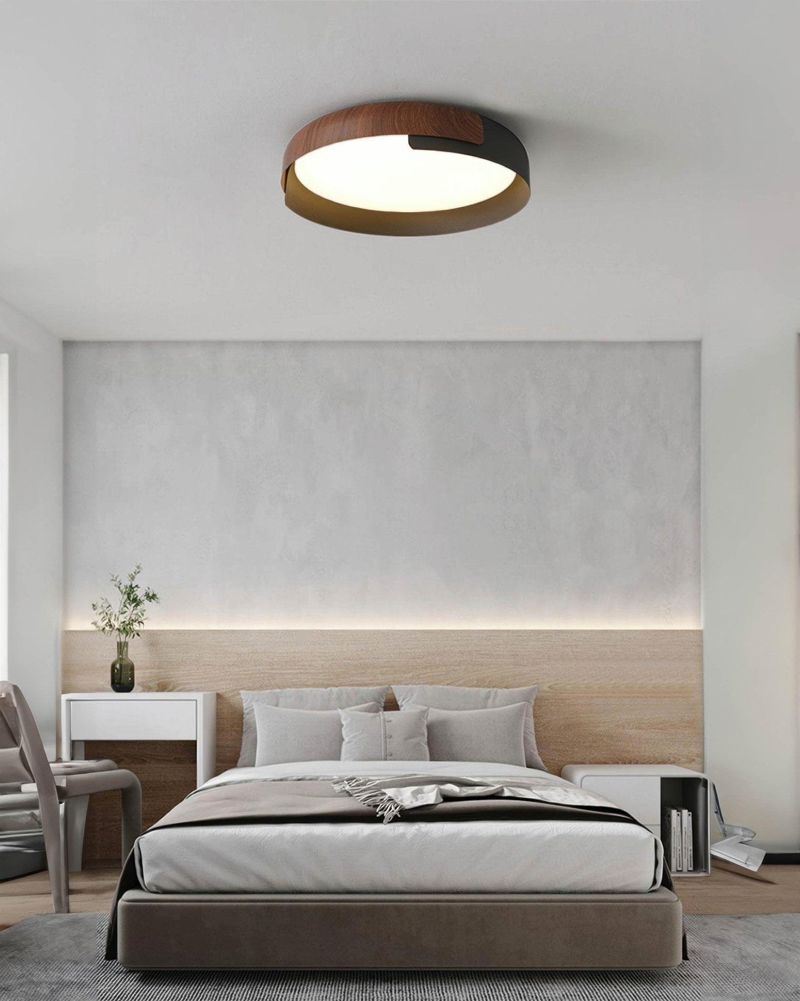 NaturalHorizon | Nordic ceiling light with wood effect