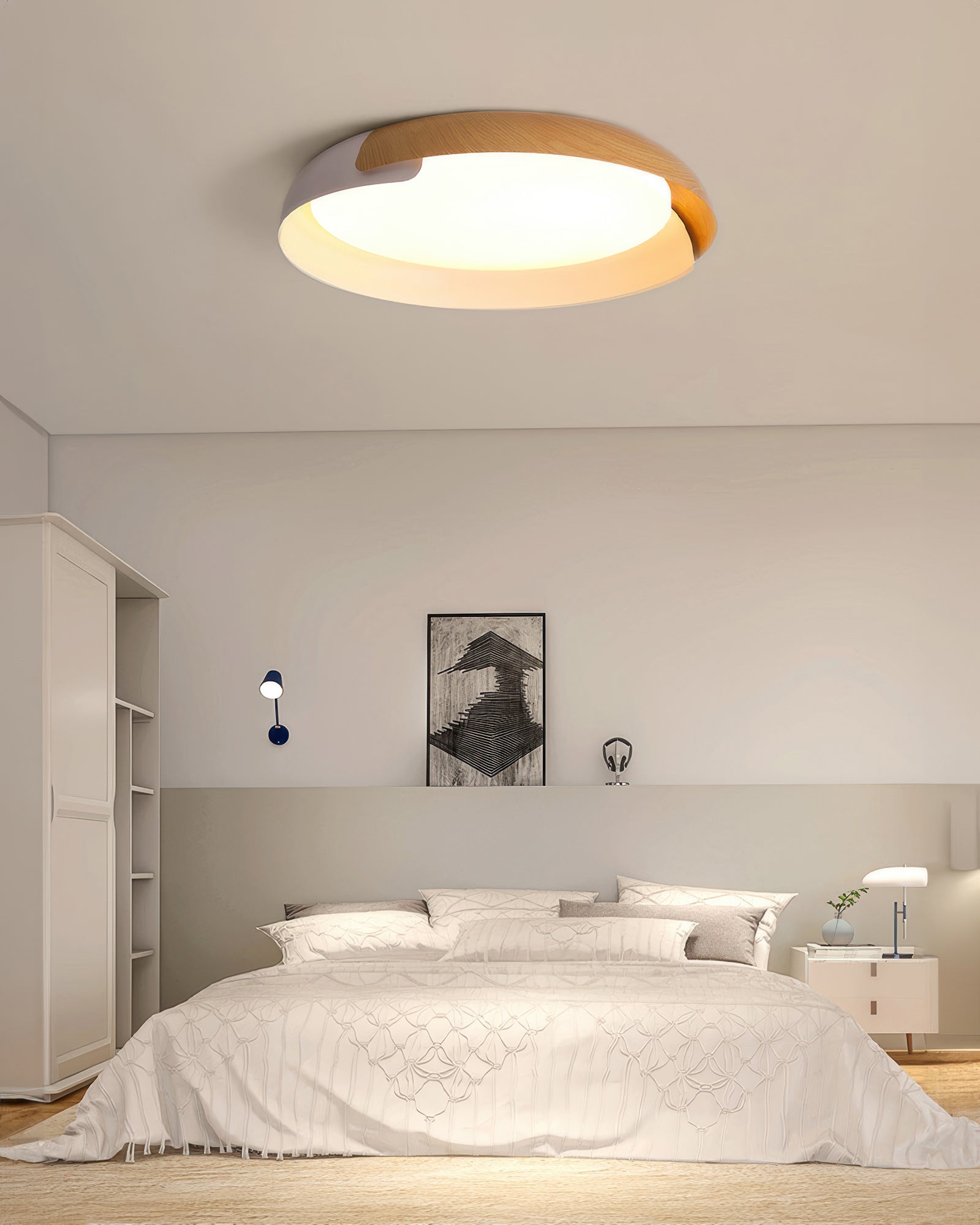 NaturalHorizon | Nordic ceiling light with wood effect