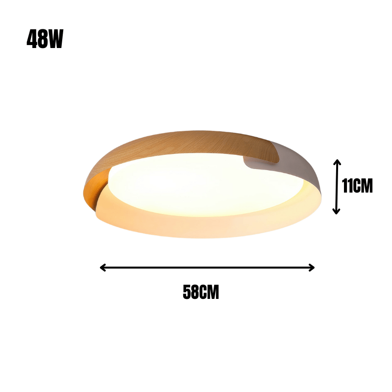 NaturalHorizon | Nordic ceiling light with wood effect