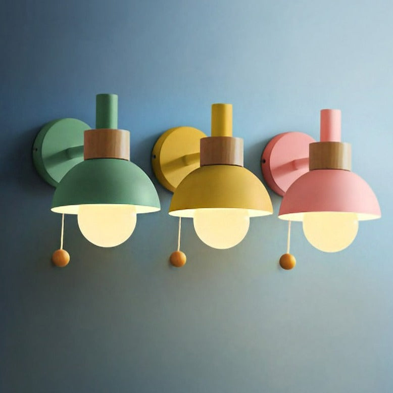 Colorful Nordic Pull Switch Wall Sconce