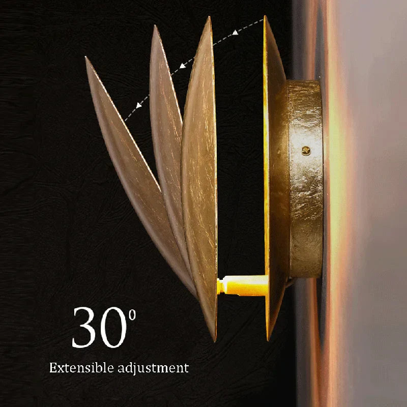 Nordic Vintage Solar Eclipse Wall Lamp – Energy Efficient LED Wall Lights for Indoor and Outdoor Use