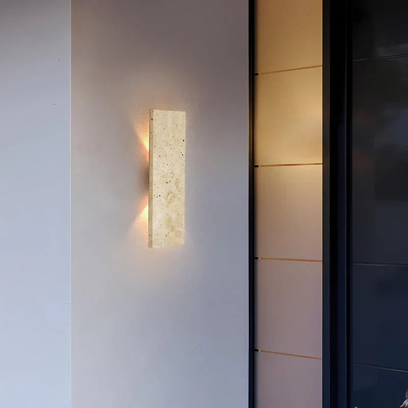 Outdoor Waterproof LED Wall Lamp with Natural Stone Design – Versatile Sconce Light for Indoor and Outdoor Use