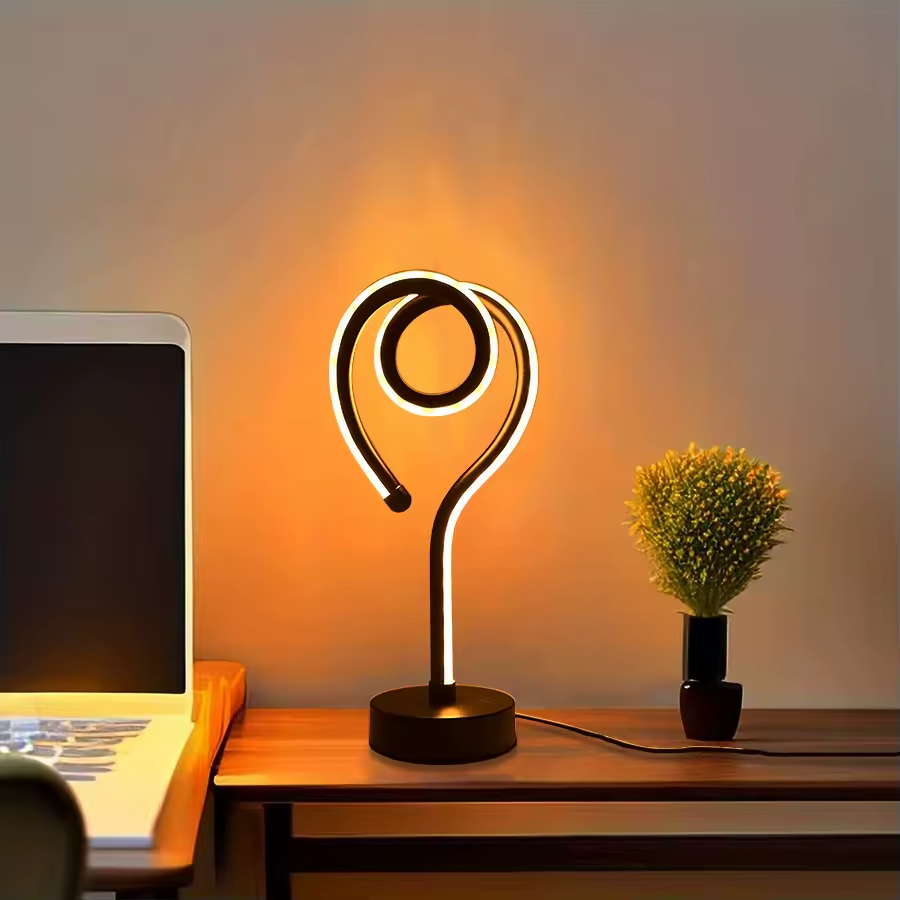 Rivilo | LED Table Lamp with RGB Wave Effect & Touch Control