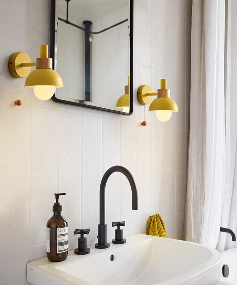 Colorful Nordic Pull Switch Wall Sconce