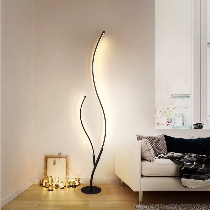 Trelune | Modern Tree-Style LED Floor Lamp with Remote Control & RGB Light Modes