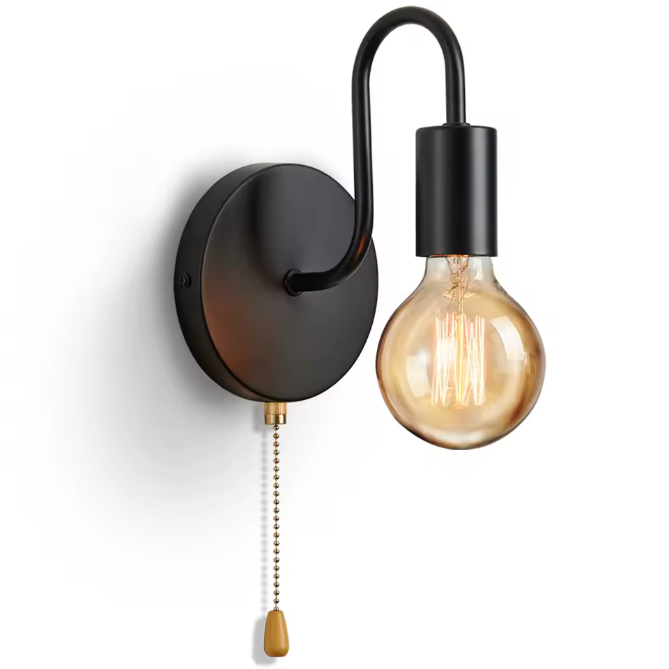 Alba | Modern Wall Lamp in Black Iron