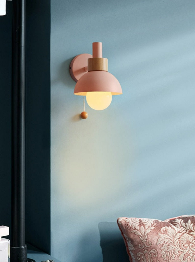 Colorful Nordic Pull Switch Wall Sconce