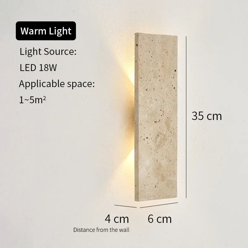 Outdoor Waterproof LED Wall Lamp with Natural Stone Design – Versatile Sconce Light for Indoor and Outdoor Use