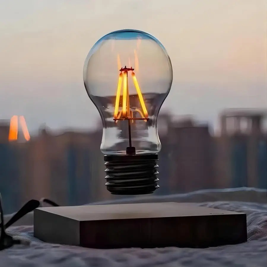 Magnetic Levitation Lamp with Floating LED Bulb, Tri-Color Touch Control Desk Light for Home Office Decoration