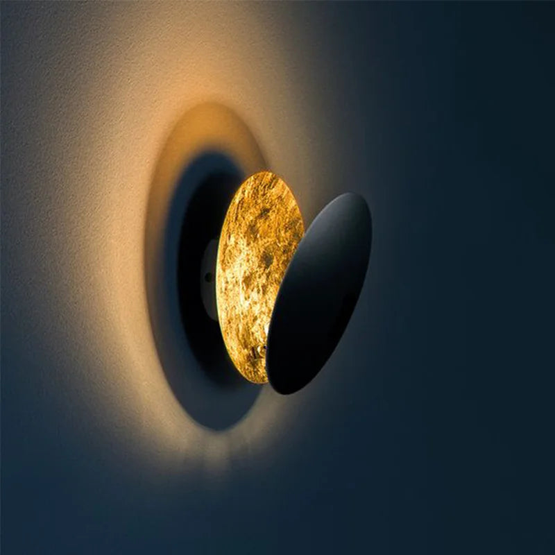 Nordic Vintage Solar Eclipse Wall Lamp – Energy Efficient LED Wall Lights for Indoor and Outdoor Use
