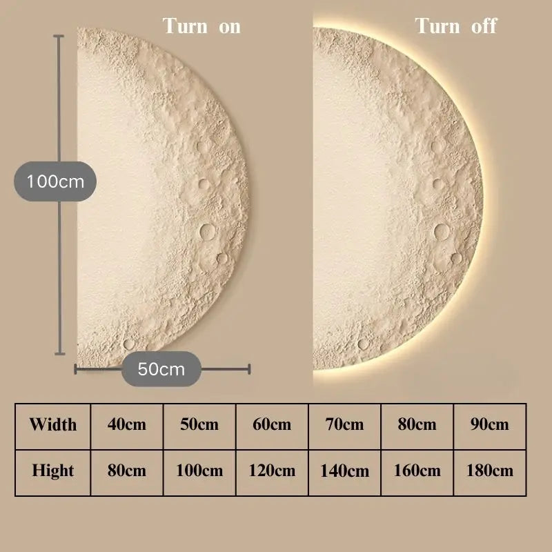 Minimalist Half-Moon Wall Lamp – LED Wall Lights Indoor for Hallway and Porch - Modern Sconce Light Design