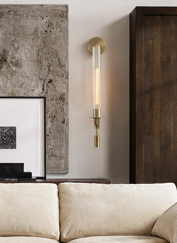 Sarika - Modern Fluted Glass Wall Sconce