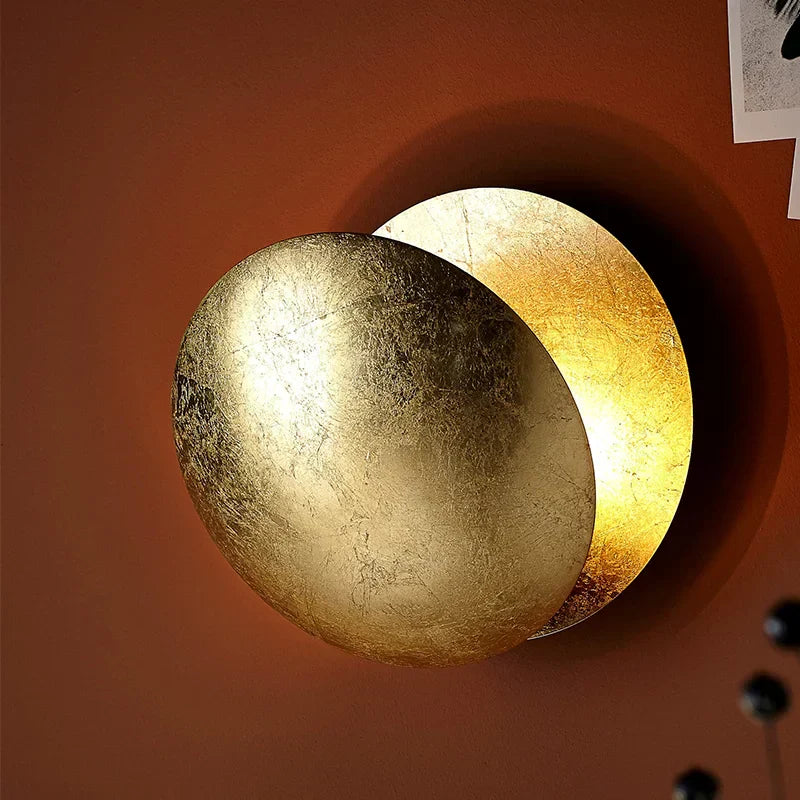 Nordic Vintage Solar Eclipse Wall Lamp – Energy Efficient LED Wall Lights for Indoor and Outdoor Use